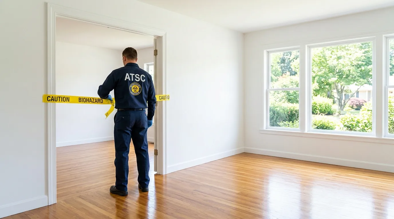 Certified biohazard cleanup crew performing Trauma Scene Cleanup in Radnor